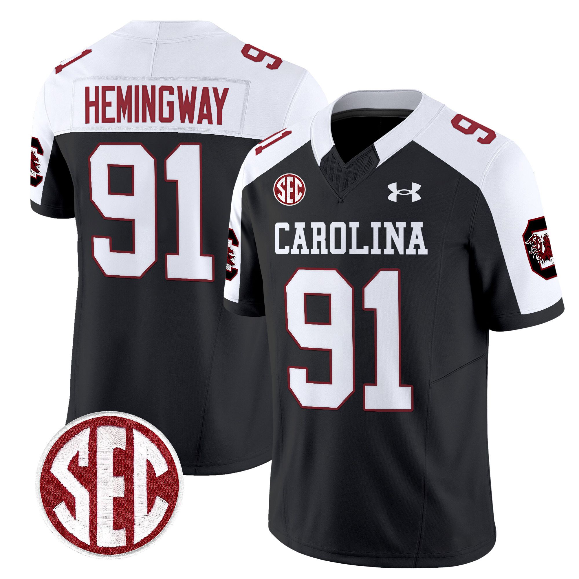 Men South Carolina Gamecocks #91 Hemingway Black 1980 Throwback Vapor Limited 2024 NCAA Jersey style 1->ncaa teams->NCAA Jersey